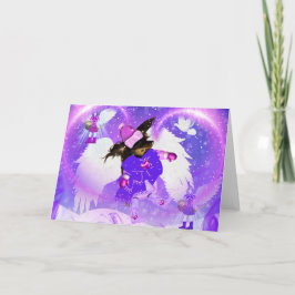 Cartão de Boas Festas Anjo da Neve Querido