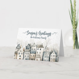 Cartão de Boas Festas Casas Nórdicas Dobrado