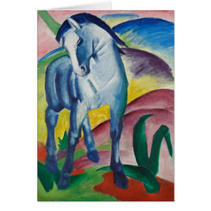 Cartão de Boas Festas Cavalo Azul de Franz Marc