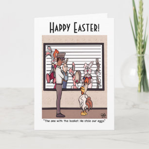 Cartão de Boas Festas Coelhos Numa Formação