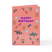 Cartão de Boas Festas Colorido e Musical para Aniv