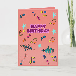 Cartão de Boas Festas Colorido e Musical para Aniv