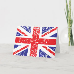 Cartão de Boas Festas com Bandeira do Reino Unido 