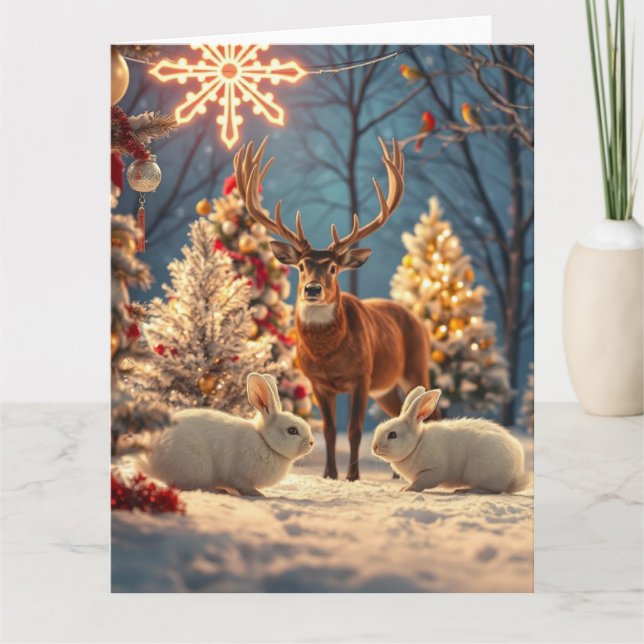 Cartão de Boas Festas Com Cena de Natal (Frente)