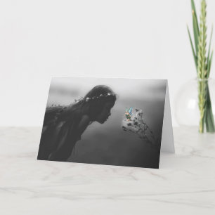 Cartão de Boas Festas de Aniversário de Menina com