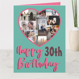 Cartão de Boas Festas de Aniversário Multi Foto pa