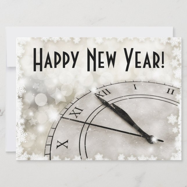 Cartão de Boas Festas de Ano Novo (Frente)