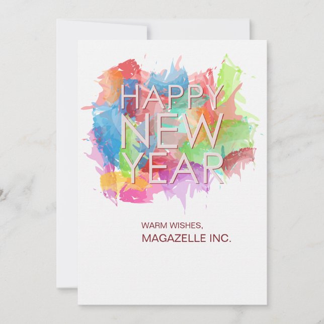 Cartão de Boas Festas de Ano Novo (Frente)