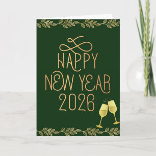 Cartão de Boas Festas de Ano Novo 2026