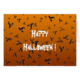 Cartão de Boas Festas de Bruxas de Halloween