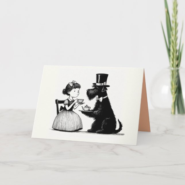 Cartão de Boas Festas de Chá de Cachorro (Frente)