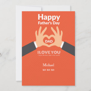 Cartão de Boas Festas de Dia dos Pais Amor