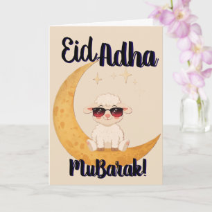 Cartão de Boas Festas de Eid Al Adha com Ovelha Fo