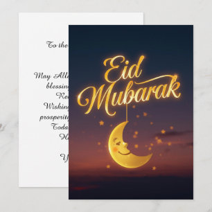 Cartão de Boas Festas de Eid Mubarak Personalizado