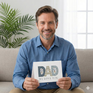 Cartão de Boas Festas de Foto do Papai Nós Amamos 