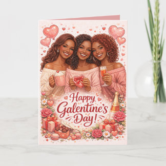 Cartão de Boas Festas de Galentine Personalizado
