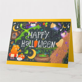 Cartão de Boas Festas de Halloween