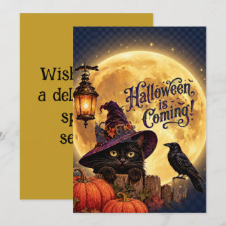 Cartão de Boas Festas de Halloween Caprichoso