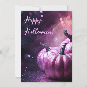 Cartão de Boas Festas de Halloween com Abóboras
