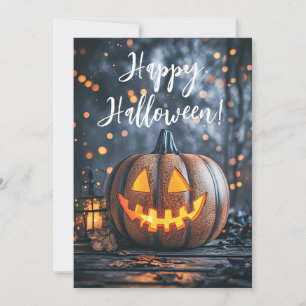 Cartão de Boas Festas de Halloween com Abóboras Rú