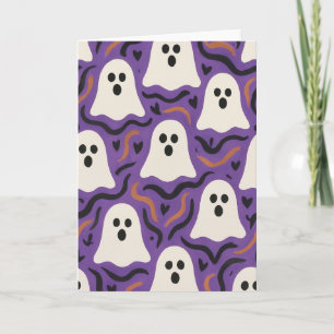 Cartão de Boas Festas de Halloween com Estampa de 