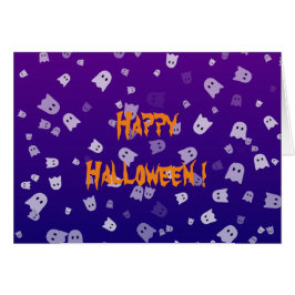 Cartão de Boas Festas de Halloween com Fantasmas