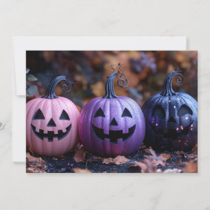 Cartão de Boas Festas de Halloween com Purpurina P