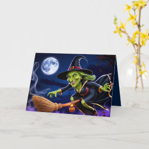 Cartão de Boas Festas de Halloween/Feiticeira