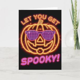 Cartão de Boas Festas de Halloween Retro Abóbora D