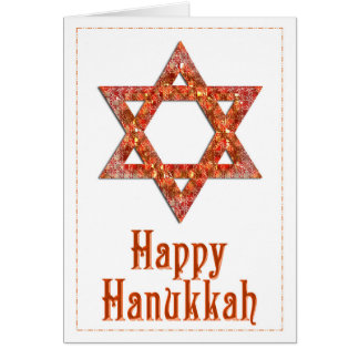 Cartão de Boas Festas de Hanukkah Estrela de Davi