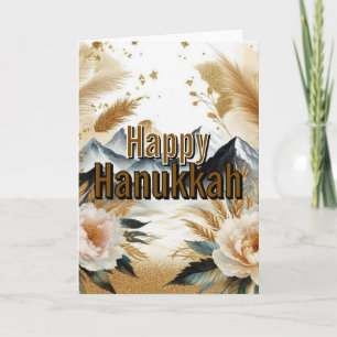 Cartão de Boas Festas de Hanukkah - Simples e Mode