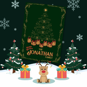 Cartão de Boas Festas de Natal Árvore de Natal