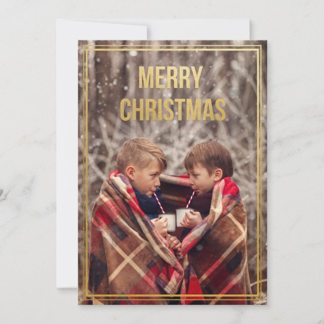 Cartão de Boas Festas de Natal com Foto (Frente)