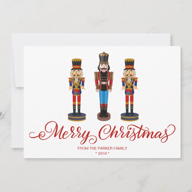 Cartão de Boas Festas de Natal do Nutcracker Holid (Frente)