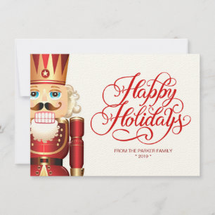 Cartão de Boas Festas de Natal do Nutcracker Holid