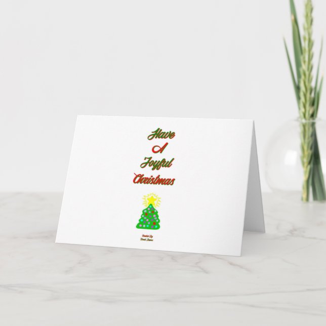 Cartão de Boas Festas de Natal Horizontal Alegre (Frente)