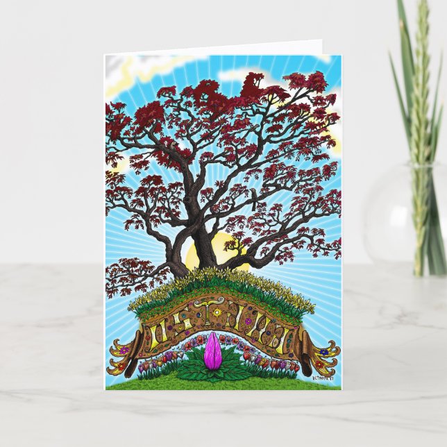 Cartão de Boas Festas de Ostara (Frente)