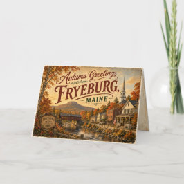 Cartão de Boas Festas de Outono em Fryeburg Maine