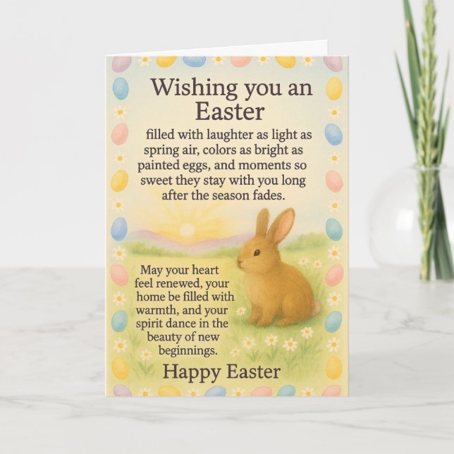 Cartão de Boas Festas de Páscoa (Frente)