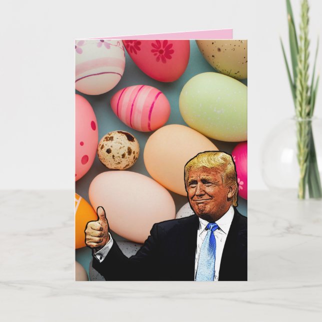 CARTÃO DE BOAS FESTAS DE PÁSCOA DE DONALD TRUMP (Frente)