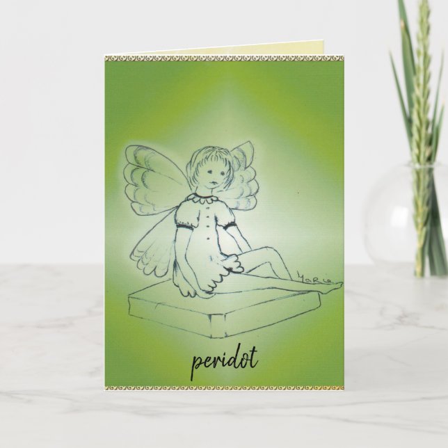 Cartão de Boas Festas de Peridoto/Agosto (Frente)