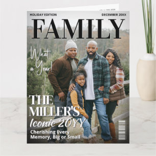 Cartão de Boas Festas de Revista de Ano em Revisão