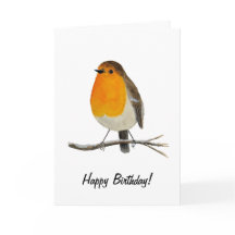 Cartão de Boas Festas de Robin Redbreast