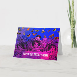 CARTÃO DE BOAS FESTAS DE SÃO VALENTIM COM ANJOS