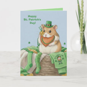 Cartão de Boas Festas de St. Patrick para Hamster