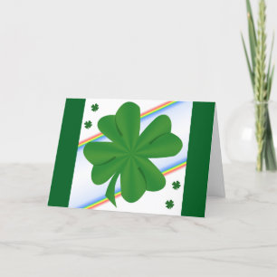 Cartão de Boas Festas de St. Patrick Shamrock