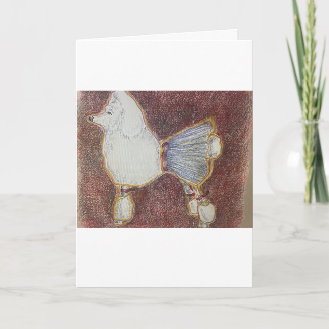 Cartão de Boas Festas do Cão dos Pirenéus (Frente)