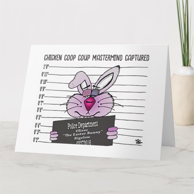 Cartão de Boas Festas do Coelho de Páscoa (Frente)