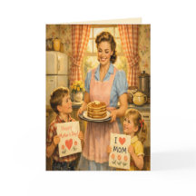 Cartão de Boas Festas do Dia das Mães ao Estilo Re