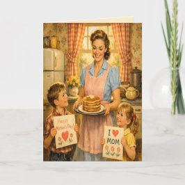Cartão de Boas Festas do Dia das Mães ao Estilo Re
